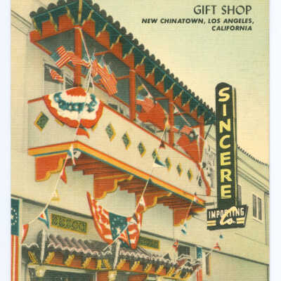 Postcard, Los Angeles, Chinatown, Gift Shop