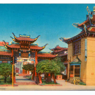 Postcard, Los Angeles, Chinatown, New Chinatown Gateway