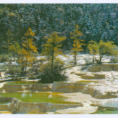 Postcard Set, China, Sichuan, Huanglong in Autumn