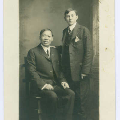 Chinese Man with a Young White Man