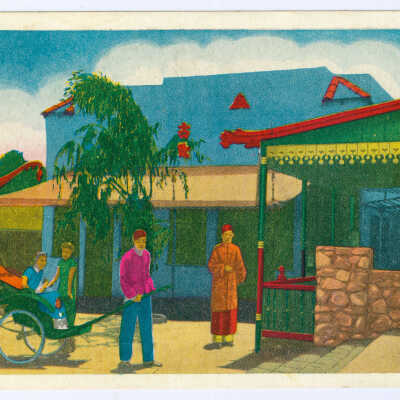 Postcard, Los Angeles, China City, Willow Tea House