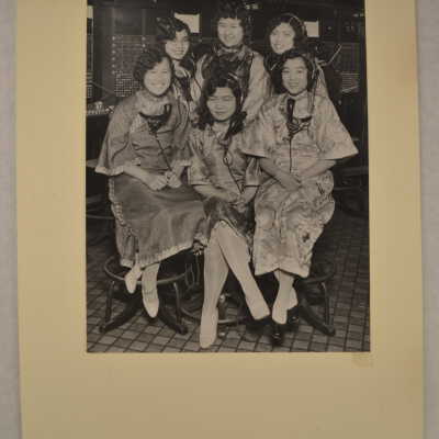 Six Female Telephone Exchange Operators