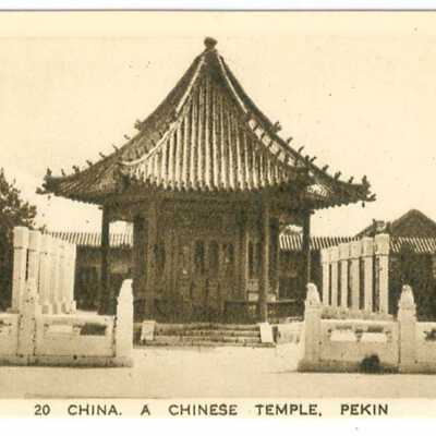 Tobacco Card, China, A Chinese Temple, Pekin
