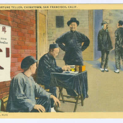 Postcard, San Francisco, Chinatown, Chinese Fortune Teller, Chinatown, San Francisco, Calif.