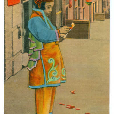 Postcard, San Francisco, Chinatown, Chinese New Year. Chinatown. San Francisco. California.