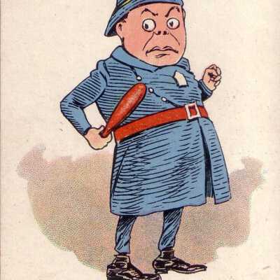 An Elf-Like Man Dressed in a Police Unifrom