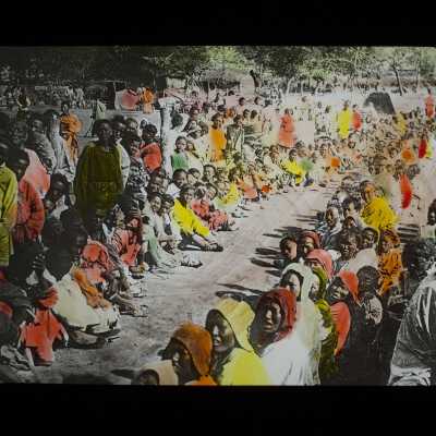 Glass Lantern Slide, Crowd