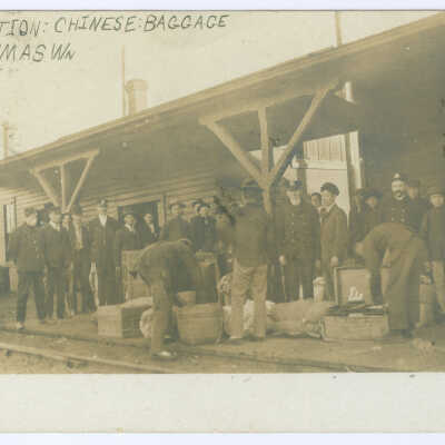 Postcard, Inspection: Chinese Baggage, Sumas Wn