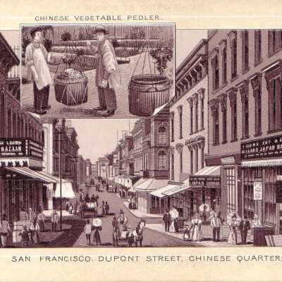 Chinese Vegetable Peddler-San Francisco Dupont Street, Chinese Quarters
