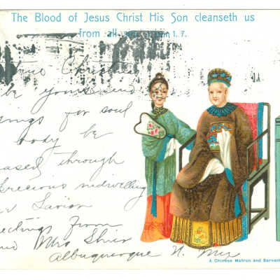 Postcard, A Chinese Matron and Servant