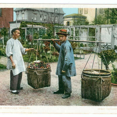 Postcard, San Francisco, Chinatown, Chinese Vegetable Peddler
