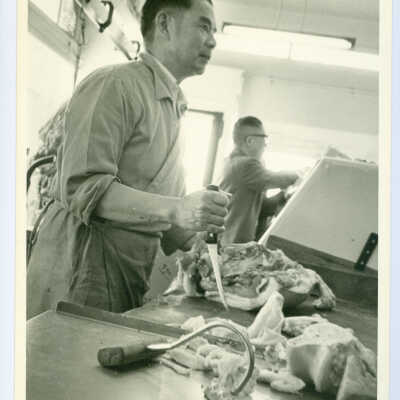 Photograph, Cutting Pork