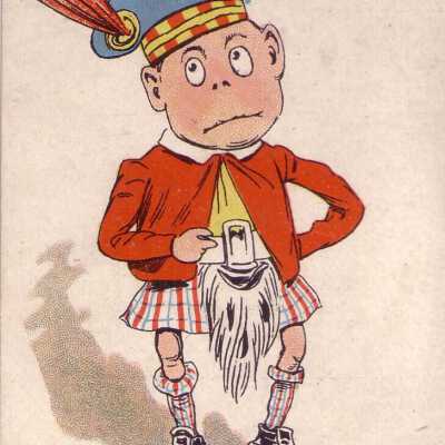 An Elf-Like Man Dressed in a Scottish Outfit