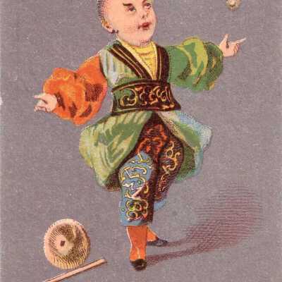 "A Juggling Child Acrobat"