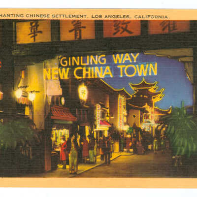 Postcard, Los Angeles, Chinatown, Enchanting Chinese Settlement, Los Angeles, California