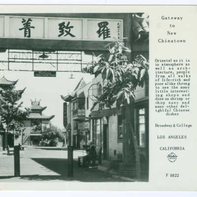 Postcard, Los Angeles, Chinatown, Gateway to New Chinatown
