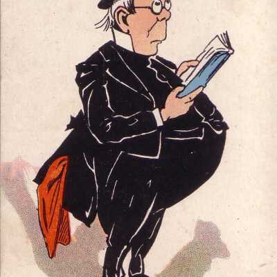 A Western Man is Dressed in a Black Aristocractic Outfit