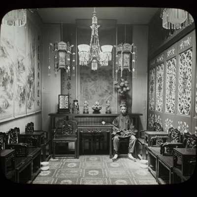 Glass Lantern Slide, Man