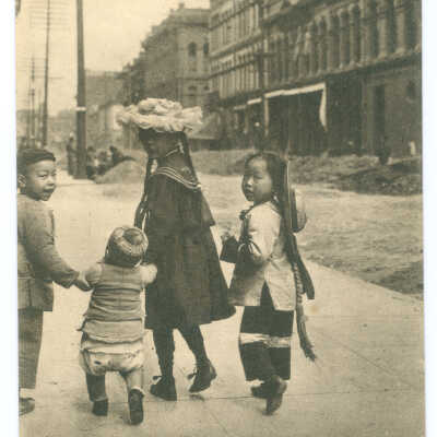 Postcard, Portland, Chinese Children, Portland, Oregon