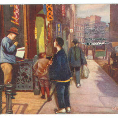 Postcard, New York, Chinatown, Cosmopolitan New York, Chinatown, Kerbstone Traders