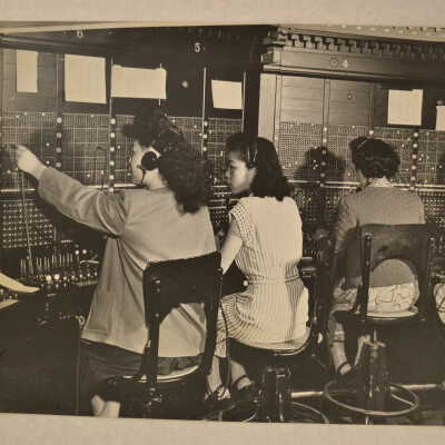 Three Female Chinese Telephone Exchange Operators