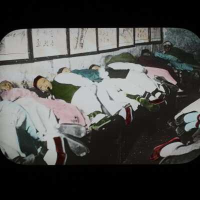 Glass Lantern Slide, Opium Den