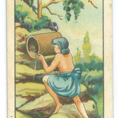 Tobacco Card, Young Man Climbing