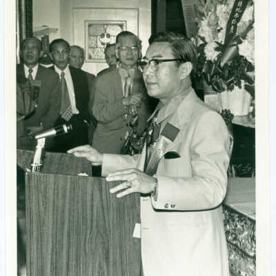 Photograph, A man speaking