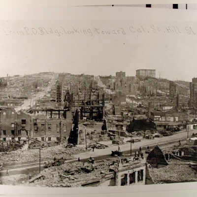 Photograph, Chinatown, Nob Hill, California St, 1906, SF