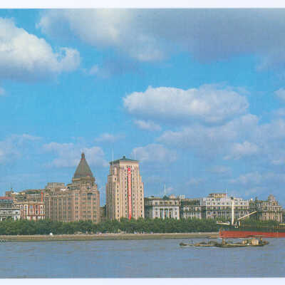 Postcard Set, China, Shanghai, Waitan Seafront in Shanghai
