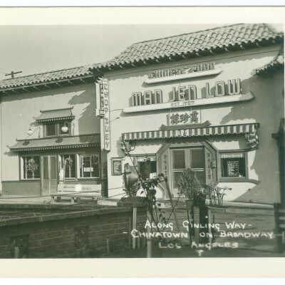 Postcard, Los Angeles, Along Ginling Way