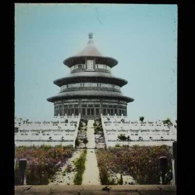 Glass Lantern Slide, Temple