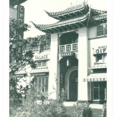 Postcard, Los Angeles, Chinatown, Plaza Scene