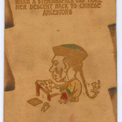 Writing Is the Source by Which a Stenographer Can Trace her Descent Back to Chinese Ancestors