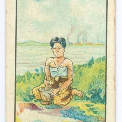 Tobacco Card, Young Man Sitting