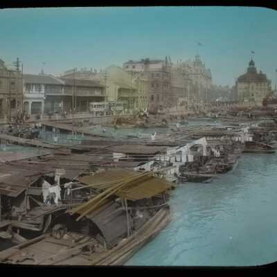 Glass Lantern Slide, Boats