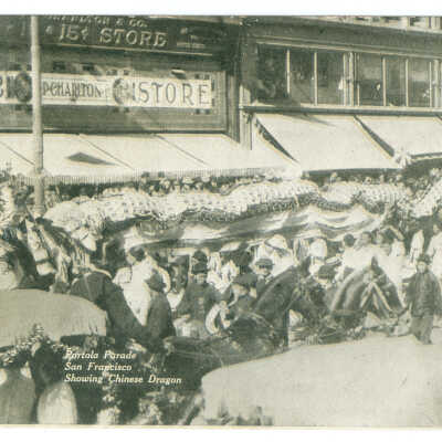 Portola Parade, San Francisco, Showing Chinese Dragon