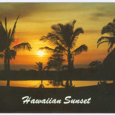 Postcard, Hawaiian Sunset