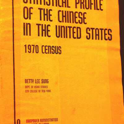 Statistical Profile of the Chinese in the United States: 1970 Census