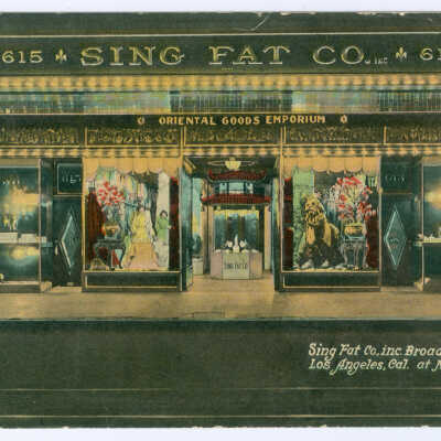 Postcard, Los Angeles, Chinatown, Sing Fat Co.