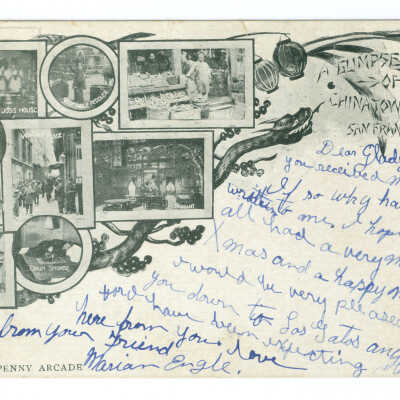 Postcard, San Francisco, Chinatown, A Glimpse of Chinatown San Francisco Cal.