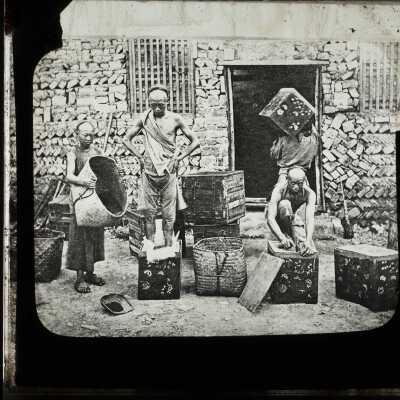 Glass Lantern Slide, Men