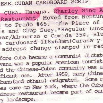 Charley Sing American Restaurant: Change of Address