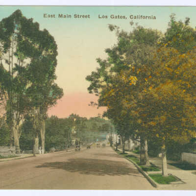 Postcard, Los Gatos, East Main Street, Los Gatos, California