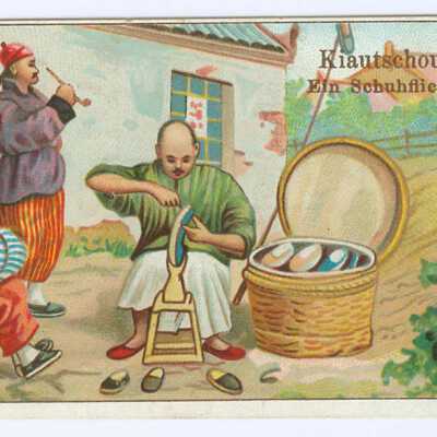 Tobacco Card, Kiautschou, Ein Schuhflicker