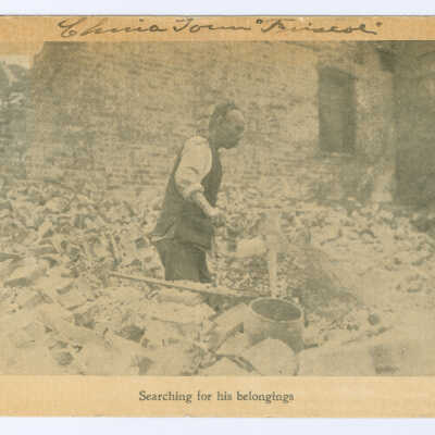 Postcard, San Francisco, Chinatown, Searching for his belongings