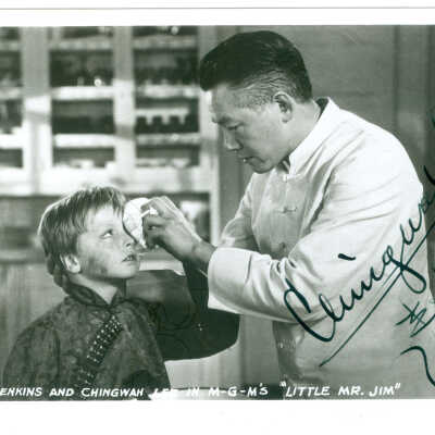 Postcard, "Butch" Jenkins and Chingwah Lee in M-G-M's "Little Mr. Jim