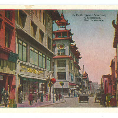 Postcard, San Francisco, Chinatown, Grant Avenue, Chinatown, San Francisco
