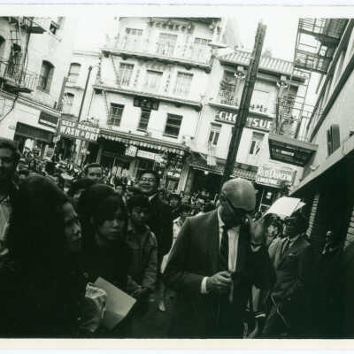 Photograph, A man speaking in the public