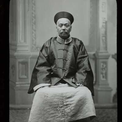 Glass Lantern Slide, Man